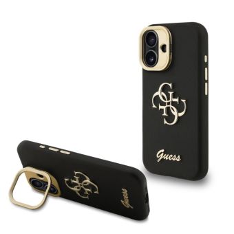 Obal Guess PU Grained 4G Logo Stand Camera Frame Apple iPhone 16 GUHCP16SPCS4GSK čierny
