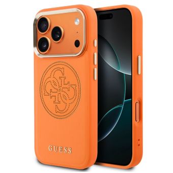 Obal Guess PU Perforated 4G Apple iPhone 17 Pro GUHMP17L5PG4SRGO oranžový