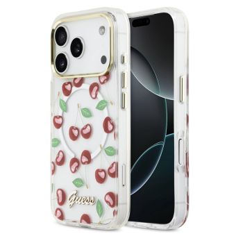 Obal Guess IML Glitter Cherry MagSafe iPhone 17 Pro GUHMP17L5HTCGMEH