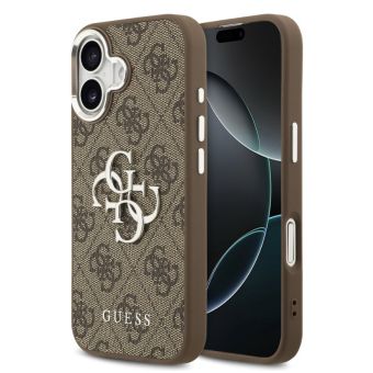 Obal Guess PU 4G Metal Logo Apple iPhone 17 GUHCP17SP4G4SMCW strieborno hnedý
