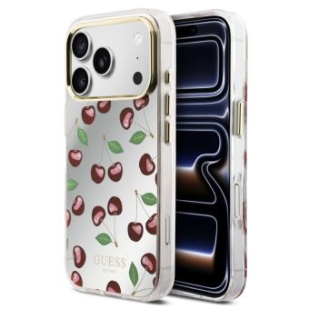 Obal Guess TPU Glitter Cherry MagSafe iPhone 17 Pro Max GUHMP17X5HMRCGEG