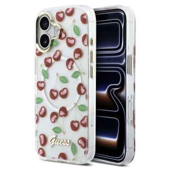 Obal Guess IML Glitter Cherry MagSafe iPhone 17 GUHMP17S5HTCGMEH