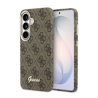 Obal Guess PU 4G Script Metal Logo Magnetic Samsung Galaxy S26 5G S942 GUHMS26S5P4FWMSW hnedý