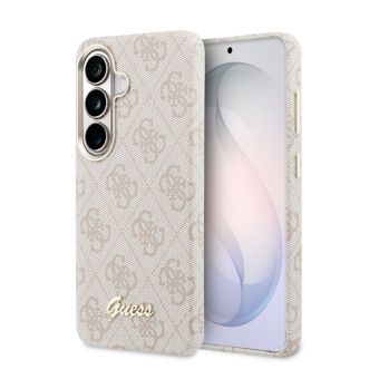 Obal Guess PU 4G Script Metal Logo Magnetic Samsung Galaxy S26 5G S942 GUHMS26S5P4FWMSP ružový