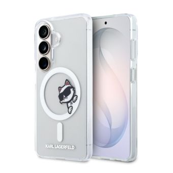 Obal Karl Lagerfeld IML Choupette Peekaboo Logo Magnetic Samsung Galaxy S26 5G S942 KLHMS26S6HCPSCT transparentný