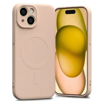 Obal Mercury SemiSilicone MagSafe Apple iPhone 15 pieskový