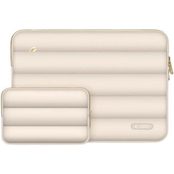 Tech-Protect Puffy Laptop 15-16" case + accessory bag, béžový, obal na notebook