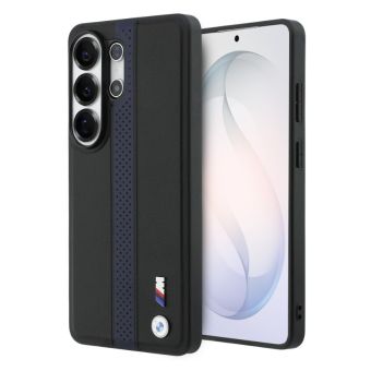 Obal BMW M PU Leather Perforated Stripes and Metal Logo Magnetic Samsung Galaxy S26 Ultra 5G S948 BMHMS26L25PCPSKB modrý