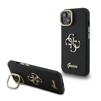 Obal Guess PU Grained 4G Logo Stand Camera Frame Apple iPhone 13 GUHCP13MPCS4GSK čierny