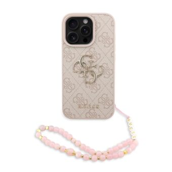 Obal Guess PU 4G Metal Logo Strap Apple iPhone 16 Pro Max GUHCP16XP4GMGSP ružový