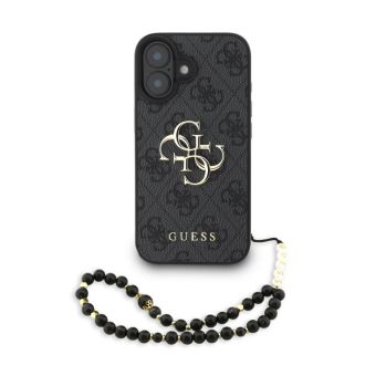 Obal Guess PU 4G Metal Logo Strap Apple iPhone 16 GUHCP16SP4GMGSK čierny