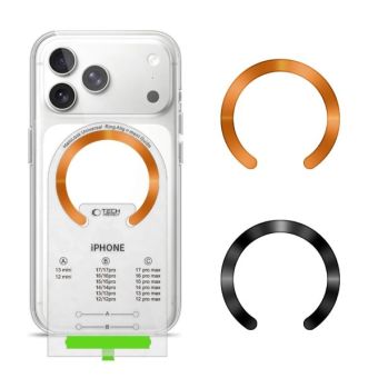 Tech-Protect MMP-210 MagSafe Magnet Ring čierny oranžový (2ks v balení)