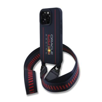 Obal Red Bull Silicone Vertical Logo MagSafe Crossbody Apple iPhone 16 Pro Max RBHMP16X24SISOLRV modrý