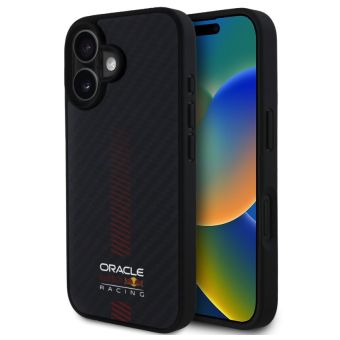 Obal Red Bull Carbon Powerbar MagSafe Apple iPhone 16 Plus RBHMP16M24CFGSMK čierny