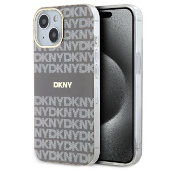 Obal DKNY PC/TPU Repeat Pattern Tonal Stripe Magsafe Apple iPhone 14 DKHMP14SHRHSEE béžový