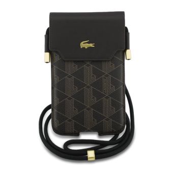 Obal Lacoste PVC Blend Monogram Metal Logo XL LCPSP17XPBSMW hnedý