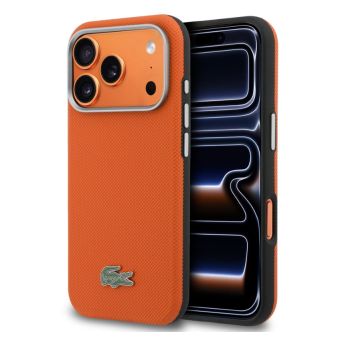 Obal Lacoste PVC Petit Pique Semi Wrap MagSafe Apple iPhone 17 Pro LCSCMP17LPLAO oranžový