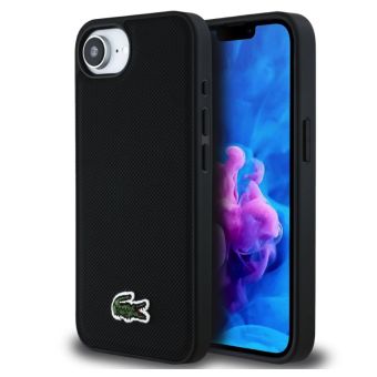 Obal Lacoste Iconic Petit Pique Woven Logo MagSafe Apple iPhone 16e LCHMPSE4PVCK čierny