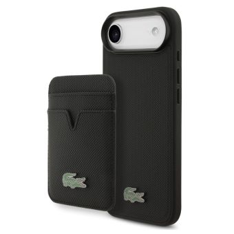 Obal Lacoste Iconic Petit Pique MagSafe + peňaženka Apple iPhone Air LCHMBWP17MPLAK čierny