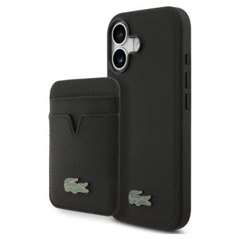 Obal Lacoste Iconic Petit Pique MagSafe + peňaženka Apple iPhone 17 LCHMBWP17SPLAK čierny