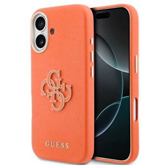 Obal Guess PU Resin Logo Apple iPhone 17 GUHCP17S5PS4RGGO oranžový