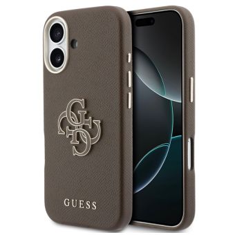 Obal Guess PU Resin Logo Apple iPhone 17 GUHCP17S5PS4RGGW hnedý