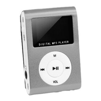 SETTY MP3 prehrávač s LCD + slúchadlá strieborný