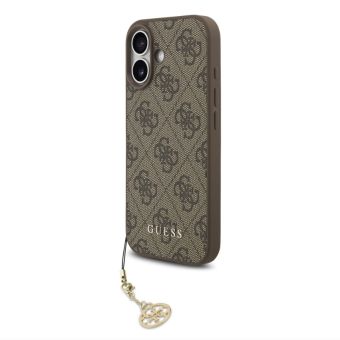 Obal Guess 4G Charm Apple iPhone 15 Pro GUHCP15LGF4GBR Brown