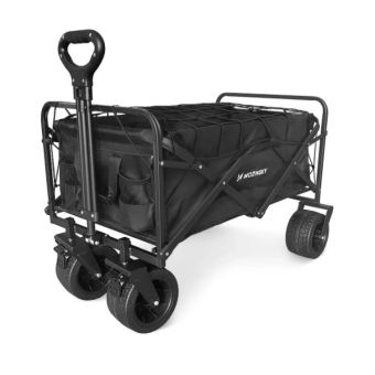 Wozinsky WZP-100 Plážový, turistický, záhradný vozík, s bezpečnostnou sieťou, nosnosť až 100 kg, čierny