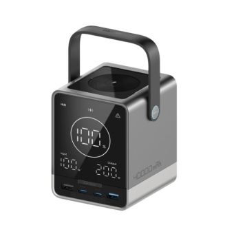 Cuktech P01CT Powerbank, 300W 40000mAh + bezdrôtové nabíjanie, 2xUSB-C+ 2xUSB-A, čierna
