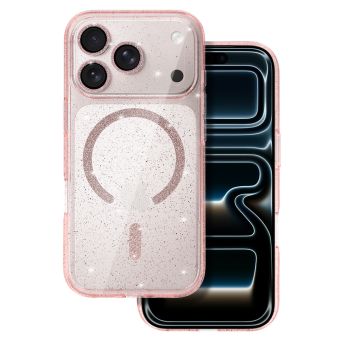 Obal Glitter MagSafe Apple iPhone 17 Pro ružový