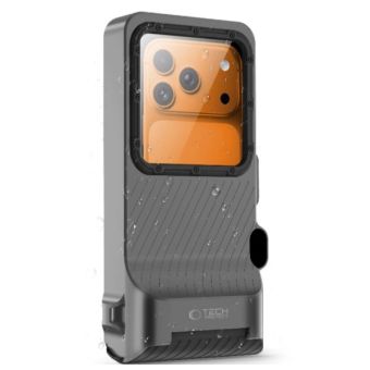 Obal Tech-Protect IPX8 Pro, univerzálne vodeodolné puzdro na potápanie, sivo-čierne