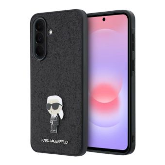 Obal Karl Lagerfeld Fixed Glitter Metal Ikonik Samsung Galaxy A37 5G A376 KLHCSA37GKNPSK čierny