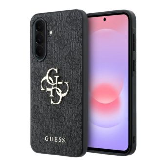 Obal Guess PU 4G Metal Logo Samsung Galaxy A37 5G A376 GUHCSA374GMGGR sivý