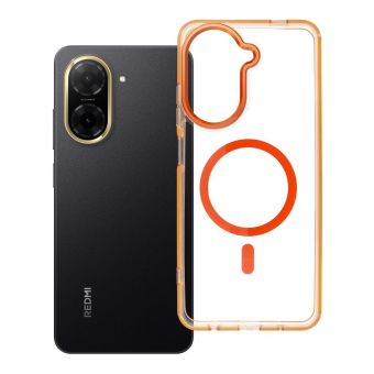 Obal FRAME CLEAR HYBRID MAG COVER MagSafe Xiaomi Redmi A5 oranžový