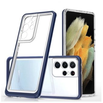 Obal Hybrid Armor 3v1 Samsung Galaxy S22 Ultra 5G S908 transparentno-modrý