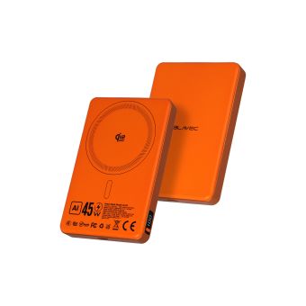 Blavec BJ-05 Slim MagSafe Powerbank 10000mAh Qi2.2 25W + PD 45W 2v1 oranžová