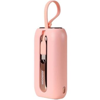 Joyroom Mini Colorful Series JR-L012, 10000mAh 22.5W (vstavené káble USB-C,Lightning), ružová