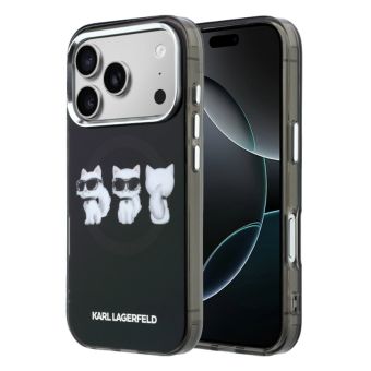 Obal Karl Lagerfeld IML Choupette Trio Watercolor MagSafe Apple iPhone 17 Pro KLHMP17L6HCA3CK