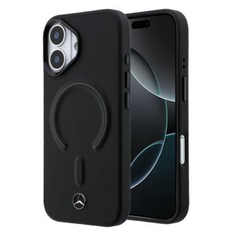 Obal Mercedes PU Leather 3D MagSafe Apple iPhone 17 MEHMP17S25PEMMOK čierny