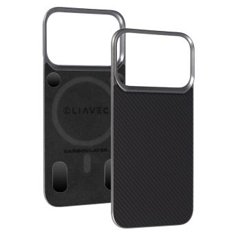 Obal Liavec Carbon Layer MagSafe Aramid Apple iPhone 17 Pro Max čierny