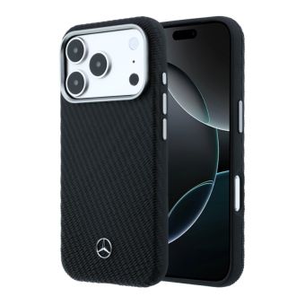 Obal Mercedes PU Leather Semi Wrap MagSafe Apple iPhone 17 Pro MEHMP17L25PFWWPK čierny