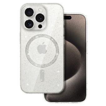 Obal Glitter MagSafe Apple iPhone 15 transparentný