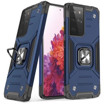 Obal Rugged Ring Armor Samsung Galaxy S22 Ultra 5G S908 modrý
