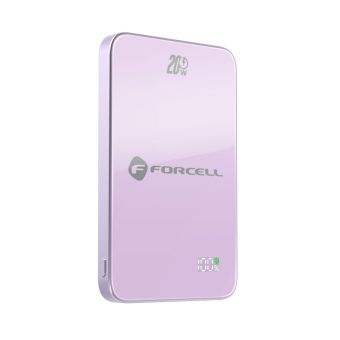Forcell F-Energy SuperSlim Powerbank F5K8 MagSafe QC4.0 PD3.0 15W 5000 mAh fialová