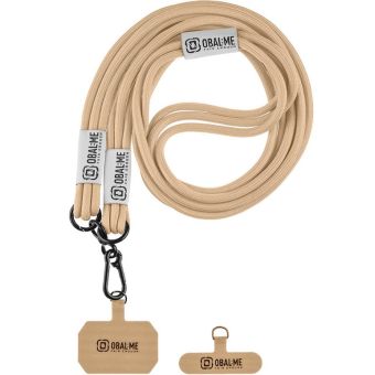 OBAL:ME NeckTag Trio šnúrka na telefón hnedá