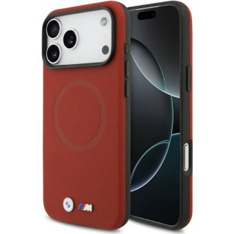 Obal BMW M FW Metal Logo Apple iPhone 17 Pro Max BMHMP17X25PFWSMR červený