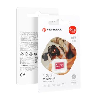 FORCELL F-DATA, pamäťová karta, 64GB UHS-I U3 class 10