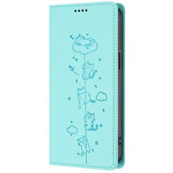 Obal Mezzo RFID Book Xiaomi Redmi A7 Pro mačičky zelený