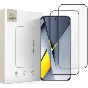 Ochranné sklo Tech-Protect Glass Fit+ POCO F8 Pro čierne (2ks)